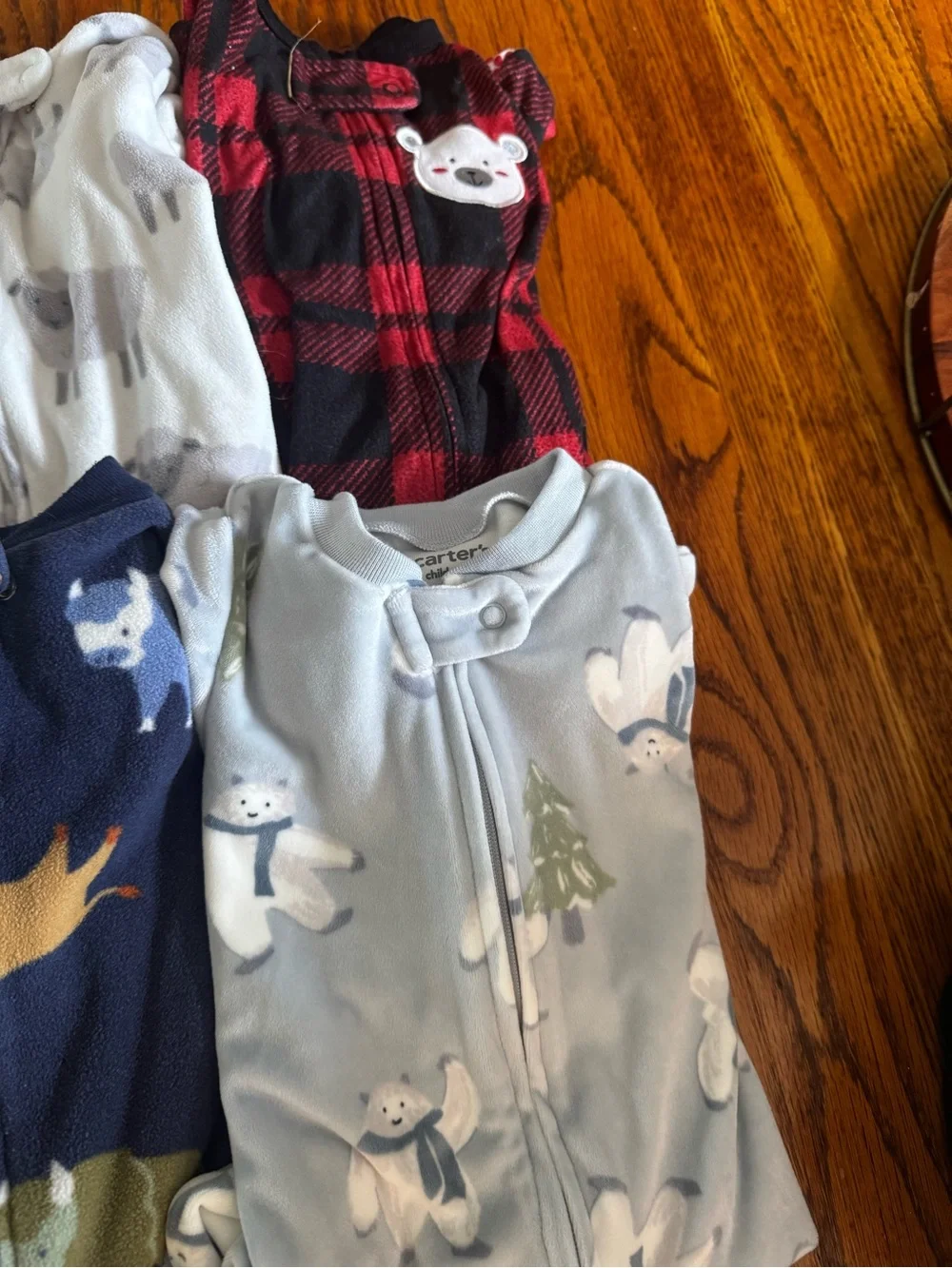 Assorted Kids Fleece Footed Pajamas - Multi-Color